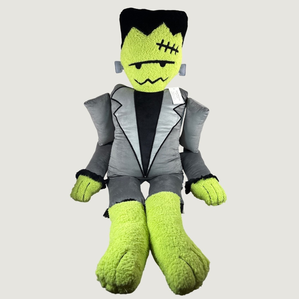 LARGE Isaac Mizrahi Frankenstein Halloween Decorative Pillow Plush Large 5ft NEW